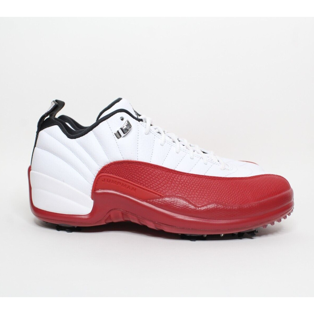 Air Jordan XII 12 Low Golf Shoes White Red Varsity DH4120-161 Men's Size 9.5 New - Picture 4 of 10